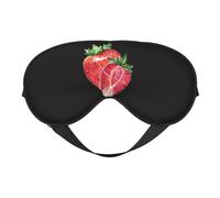 Strawberry Night Mask Soft Reversible Eye Cover Adjustable Strap Light Blocking Comfortable Rest