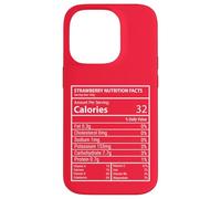 Strawberry Nutrition Facts Funny Fruit Label Design Case for iPhone 14 Pro