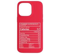 Strawberry Nutrition Facts Funny Fruit Label Design Case for iPhone 14 Pro Max
