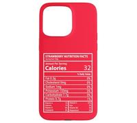 Strawberry Nutrition Facts Funny Fruit Label Design Case for iPhone 15 Pro Max