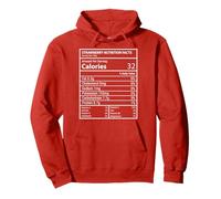 Strawberry Nutrition Facts Funny Fruit Label Design Pullover Hoodie
