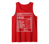 Strawberry Nutrition Facts Funny Fruit Label Design Tank Top