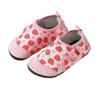 Strawberry Pattern aterproof Beach Shoes for Girls Childrens Flower Print Swim Pool Shoes uick Dry Non-Slip Water Shoes Outdoor A a Socks Toddler Swim Shoes for 1-7 Years Old (A, 6.5 Toddler)