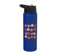 Strawberry Pattern Fruitarian Berry Strawberries Fruit Lover Stainless Steel Insulated Water Bottle