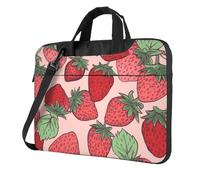 Strawberry Pattern Laptop Case 14 inch Shockproof Protective Notebook Case Portable Laptop Bag Waterproof Briefcase Bag for Men Women