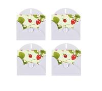 Strawberry Pattern Print Blank Greeting Cards, Love Buttons, Pearl Paper Envelopes Suitable For Various Occasions - Anniversary Cards, Thank You Cards, Holiday Cards, Wedding Cards, Congratulations.