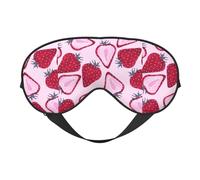 Strawberry Pattern Print Comfortable Eye Mask Full Coverage Lightweight Men Women Outdoor Travel Relaxation