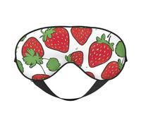 Strawberry Pattern Print Outdoor Travel Stylish Eye Mask Adjustable Sleep Camping Meditation Relaxation