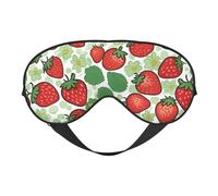 Strawberry Pattern Print Outdoor Travel Stylish Eye Mask Adjustable Sleep Camping Meditation Relaxation