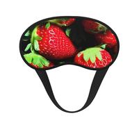 Strawberry Pattern Print Sleep Mask for Side Sleepers Cute Blackout Eye Mask Shades Cover for Home or Travel