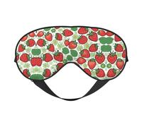 Strawberry Pattern Print Soft Eye Mask â€“ Comfortable Sleep, Elastic Nighttime Shade, Eye Covers for Travel, Meditation