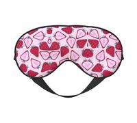 Strawberry Pattern Printing Versatile Rest Helper, Soft Sleep Eye Mask Double-Sided for Yoga,Camping,Soft Sleep Eye Mask