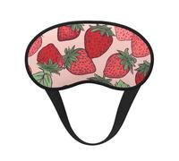Strawberry Pattern Sleep Mask for Side Sleeper, Blackout Eye Mask for Women Men, Zero Pressure Sleeping Masks Soft Breathable Eye Cover Comfortable Blindfold Eyeshade for Night Sleep