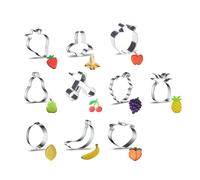 Strawberry Pear Lemon Grape Fruits Shaped Pattern Cookie Set Stainless Steel Fruits Serise Cookie Moulds Stainless Steel Mold Molds Fruit Series