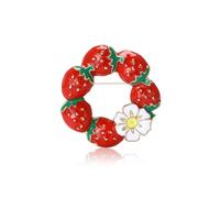 Strawberry Pin Enamel Pin for Women Cute Strawberry Shortcake Jewelry Christmas Pins Accessories, alloys, no gemstone