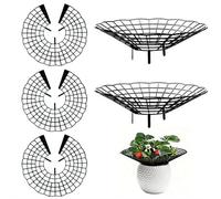 Strawberry Plant Support, Strawberry Growing Racks, Green Plastic Garden Fruit Protector Rings, for Tomatoes Peppers, Raised Growing Trays and Vegetable