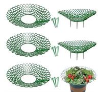 Strawberry Plant Support, Strawberry Growing Racks, Green Plastic Garden Fruit Protector Rings, for Tomatoes Peppers, Raised Growing Trays and Vegetable