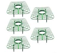 Strawberry Plant Supports with 4 Sturdy Feet, 5/10 Pack Green Plastic Square Trays to Lift Plants off Ground for Better Air Circulation and Higher Yield, Easy Snap-Together Design(5pcs)