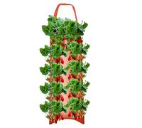 Strawberry Planter Bag, Hanging Strawberry Grow Bag for Outdoor, Multi-pocket Vegetable Flower Planter, Breathable Vertical Plant Grow Pouch, Multipurpose Flower Pot for Garden