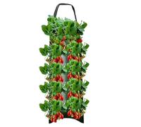 Strawberry Planter Bag, Hanging Strawberry Grow Bag for Outdoor, Multi-pocket Vegetable Flower Planter, Breathable Vertical Plant Grow Pouch, Multipurpose Flower Pot for Garden