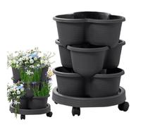 Strawberry Planter, Strawberry Tower, Vertical Garden, Vertical Stackable Planter, Gardening Pots for Strawberries, Flowers, Vegetables