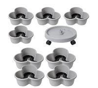 Strawberry Planter Tower - 4 Tier Garden Pot System, Vegetable Growing Container Set, Indoor Gardening Rack, Mobile Wheel Base Planter | Strawberry Planteer Tower For Home Garden Vegetable Growth