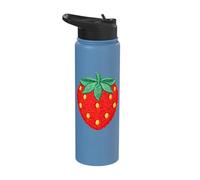 Strawberry Pocket Design Fruit Aesthetic Sweet Berry Stainless Steel Insulated Water Bottle