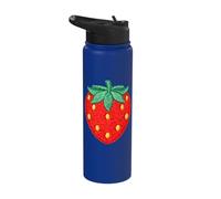 Strawberry Pocket Design Fruit Aesthetic Sweet Berry Stainless Steel Insulated Water Bottle