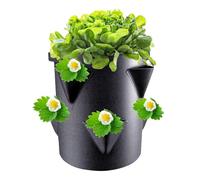 Strawberry Pots - Strawberry Grow Bag, Potato Growing Bags 7 Gallon, Strawberries Planter Plant Bag For Outdoor With 6 Side Grow Pocket, For Vegetables, Flowers, Fruits, Indoor Outdoor