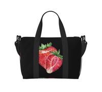 Strawberry Print Italy Flag Print Versatile Handbag for Travel,Hand-Held Crossbody Travel Bag for Your Every Need