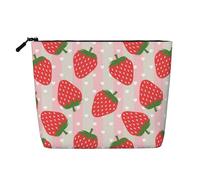 Strawberry Printed Make up Bag for Women Makeup Bags Zipper Travel Cosmetic Bags Pouch Organizer