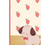 Strawberry Puppy Notebook: 7x10, 80 pages, cream paper interior