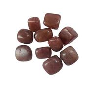 Strawberry Quartz Tumbled Stone - Natural Strawberry Quartz Tumbled Stone - Loose Strawberry Quartz Gemstone (100g to 150g) -B0BG3FCS1S Silver Created Sapphire