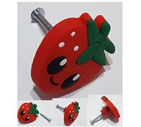 Strawberry Red Door Knobs Drawer Cabinet Children Room Knobs Set of 4