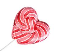 Strawberry Red & Pink Love Heart Lollipops 35g 1 Lollipop (1)