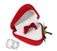 Strawberry Ring Box - Cute Velvet Box, Jewelry Holder Case | Adorable Fruit Shaped Ring Container, Plush Gift Display with Closure for Engagement Rings and Special Occasion Presentations