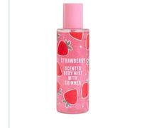 Strawberry Scented Body Mist with Shimmer, 250ml, Pink