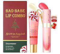 Strawberry-Scented Lip Oil And Conditioner Duo, 14 ml And 7 ml, 2-Piece
