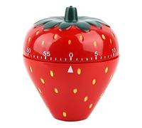 Strawberry Shaped Kitchen Timer Mechanical Wind Up 60 Minutes Time Reminder Loud Alarm Plastic for Home Office School Salon Lab