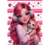 Strawberry Shortcake Cute Notebook: Lined journal for girls-110 Pages for School and notes