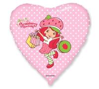 Strawberry Shortcake Heart Foil Balloon - Suitable for Air or Helium Perfect Birthday Christmas Party Decoration (Shopping Heart)