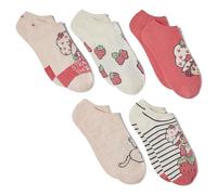 Strawberry Shortcake Women's 5 Pack No Show Ankle Socks, Pink Light, 8-10 UK