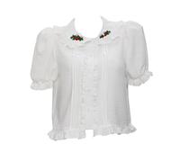 Strawberry Shortcake Women's Blouse Short Sleeve Puff-Sleeve Casual T-Shirt Crop Top, White, M