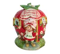 Strawberry Shortcake's Berry Sweet Cottage Candle House, 6" L x 6.75" W x 7" H Created by Blue Sky Clayworks