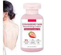 Strawberry Skin Care Cream - 100ml Hydrating Strawberry Legs Scrub Resurfacing Cream | Softening Lotion Beauty Supplies for Body Face Legs Arms Neck Teens Girls Bumps Chicken Care