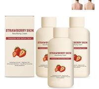Strawberry Skin Moisturising Cream, Strawberry Skin Resurfacing Cream, Advanced Triple-Acid Complex for Keratosis Pilaris, Reduce Chicken Skin Bumps & Uneven Textures, for All Skin Types (3 Pcs)