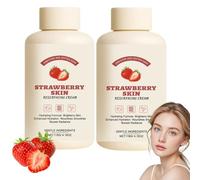 Strawberry Skin Resurfacing Cream, Advanced Triple-Acid Complex, for Reduce the Look of Chicken Skin Bumps and Uneven Texture, Body Moisturizing Cream, Silky and Smooth Skin (2pc, one size)