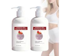Strawberry Skin Resurfacing Cream, Strawberry Body Lotion For Dry Skin, Strawb/erry Brightening Cream, Moisturizing Bumpy Sk/in There, Reduce Uneven Texture, Silky And Smooth S/kin Effect (2 PCS)