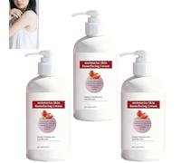 Strawberry Skin Resurfacing Cream, Strawberry Moisturizing Body Cream for Rough, Bumpy Chicken Skin, Gentle Exfoliating, Improves Tone & Texture, Hydrating and Nourishing, Smooth Texture (3pcs)