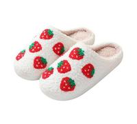 Strawberry Slippers Women's Fluffys Slippers Winter Plush Memorys Foam Slippers Cute Fruit Slippers House Slippers Women Men